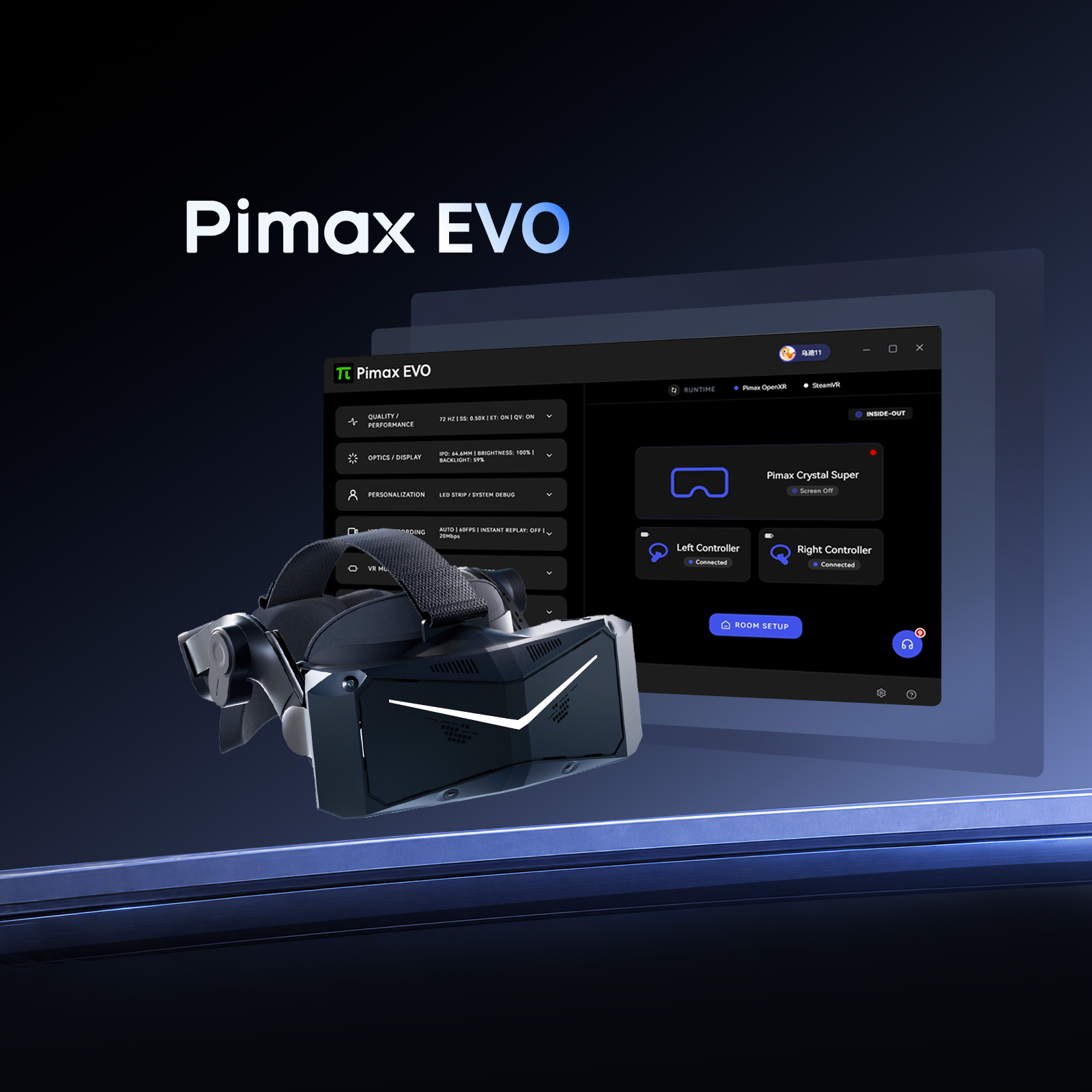 Pimax Headset with Pimax EVO