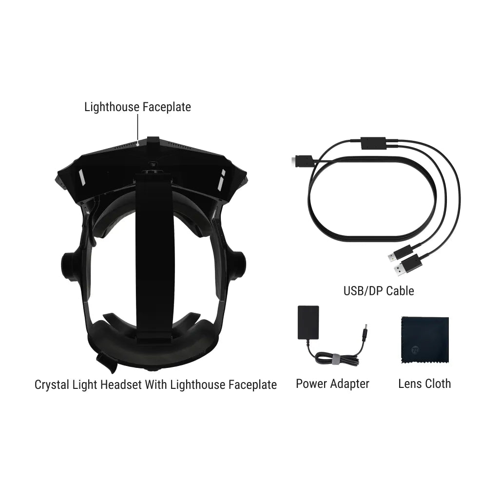 Pimax Crystal Light, Headset with Lighthouse Faceplate